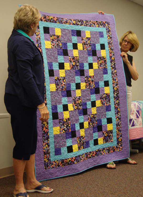 Purple and blue quilt