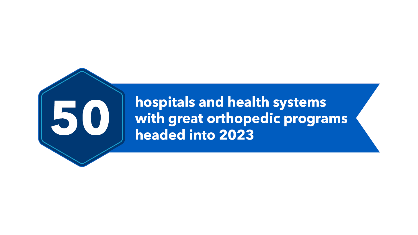贝克尔的50家医院和健康系统与伟大的骨科项目2022标志