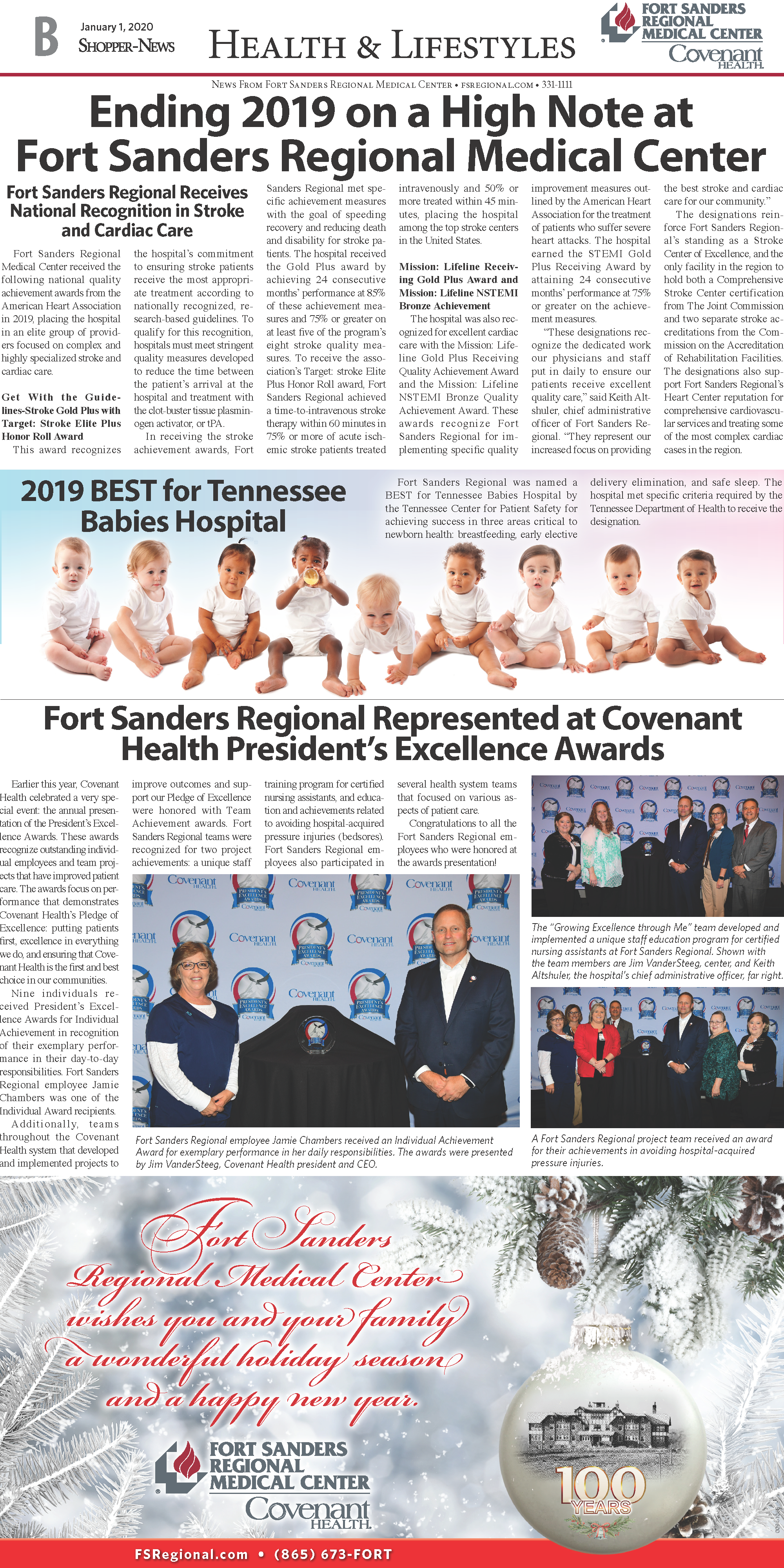 2019 awards round-up for Fort Sanders Regional Medical Center; A Shopper News feature