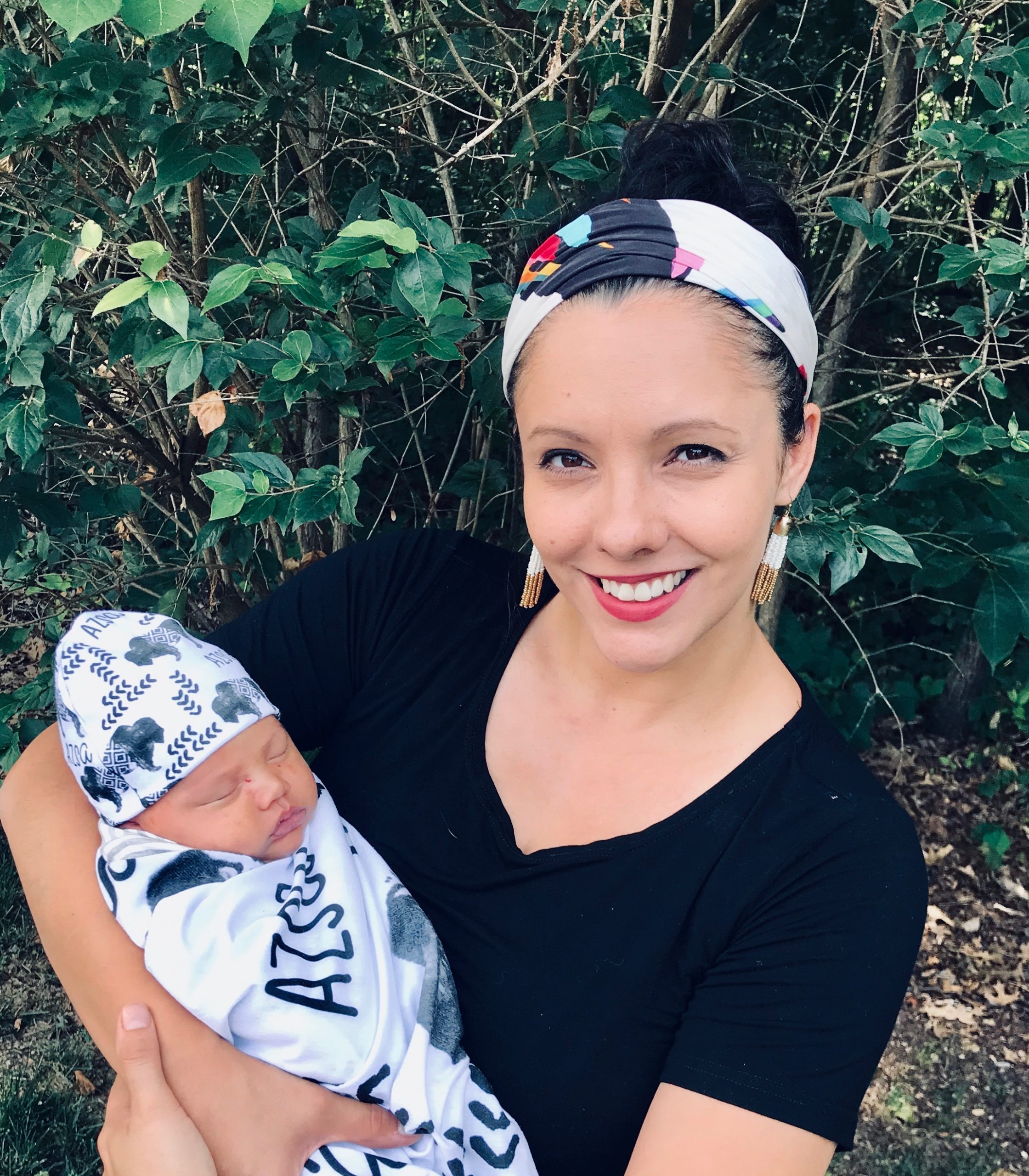 Timara McCollum and her "rainbow" baby