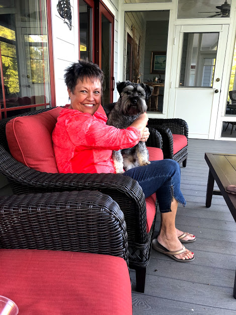Debbie Bullen with her dog