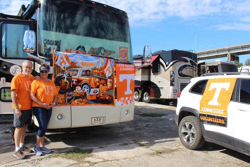 Debbie and Keith Bullen on the road
