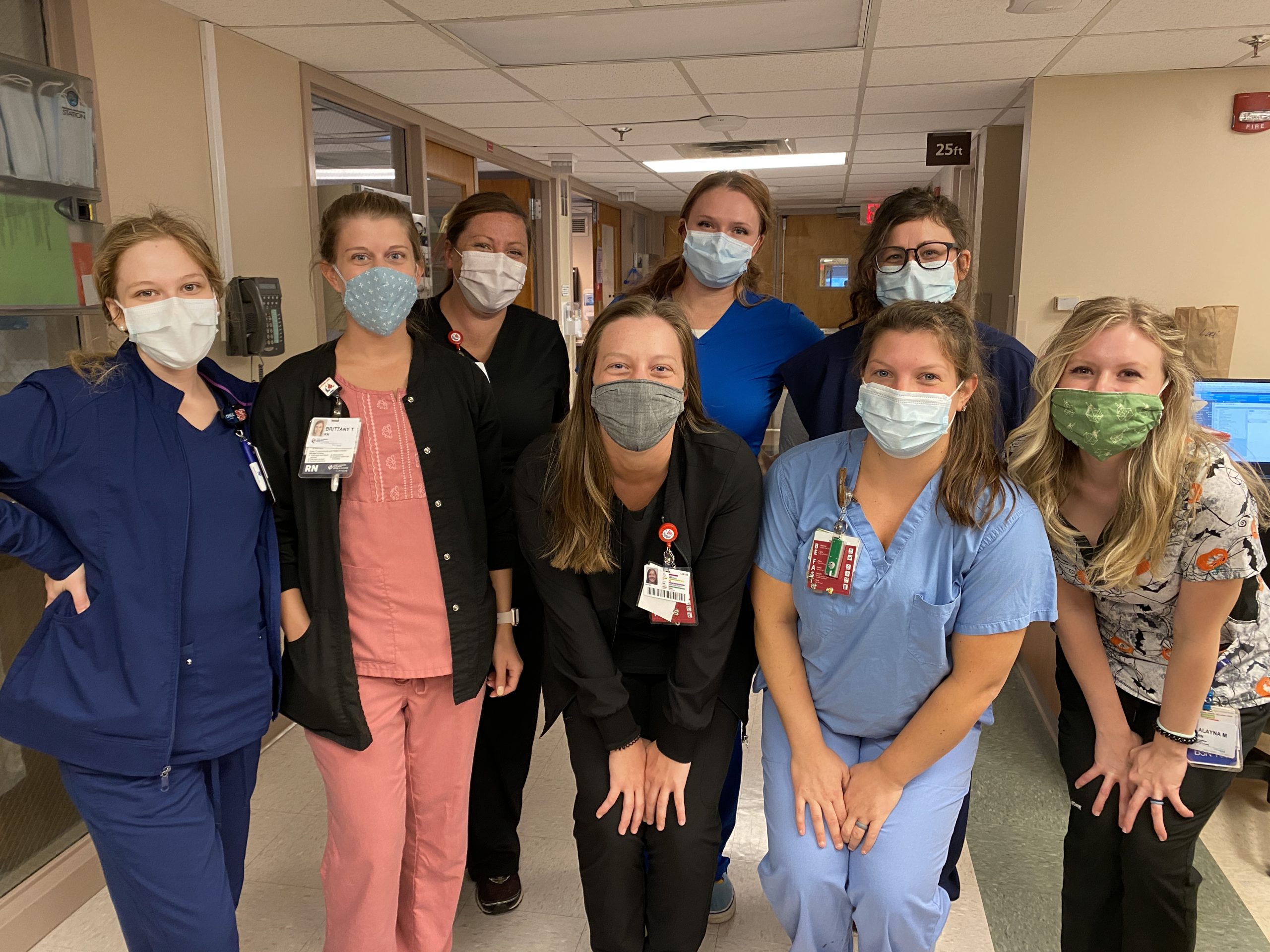 critical care staff posing in the unit