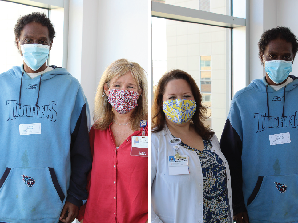 0094-1147 FSR Shopper Layout-ONCOLOGY-GREGORY v3 Gregory Dorsett with his caseworker Becca and his nurse navigator Jo