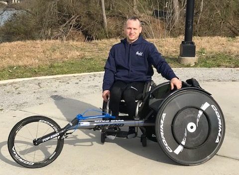 Porterfield with his bike