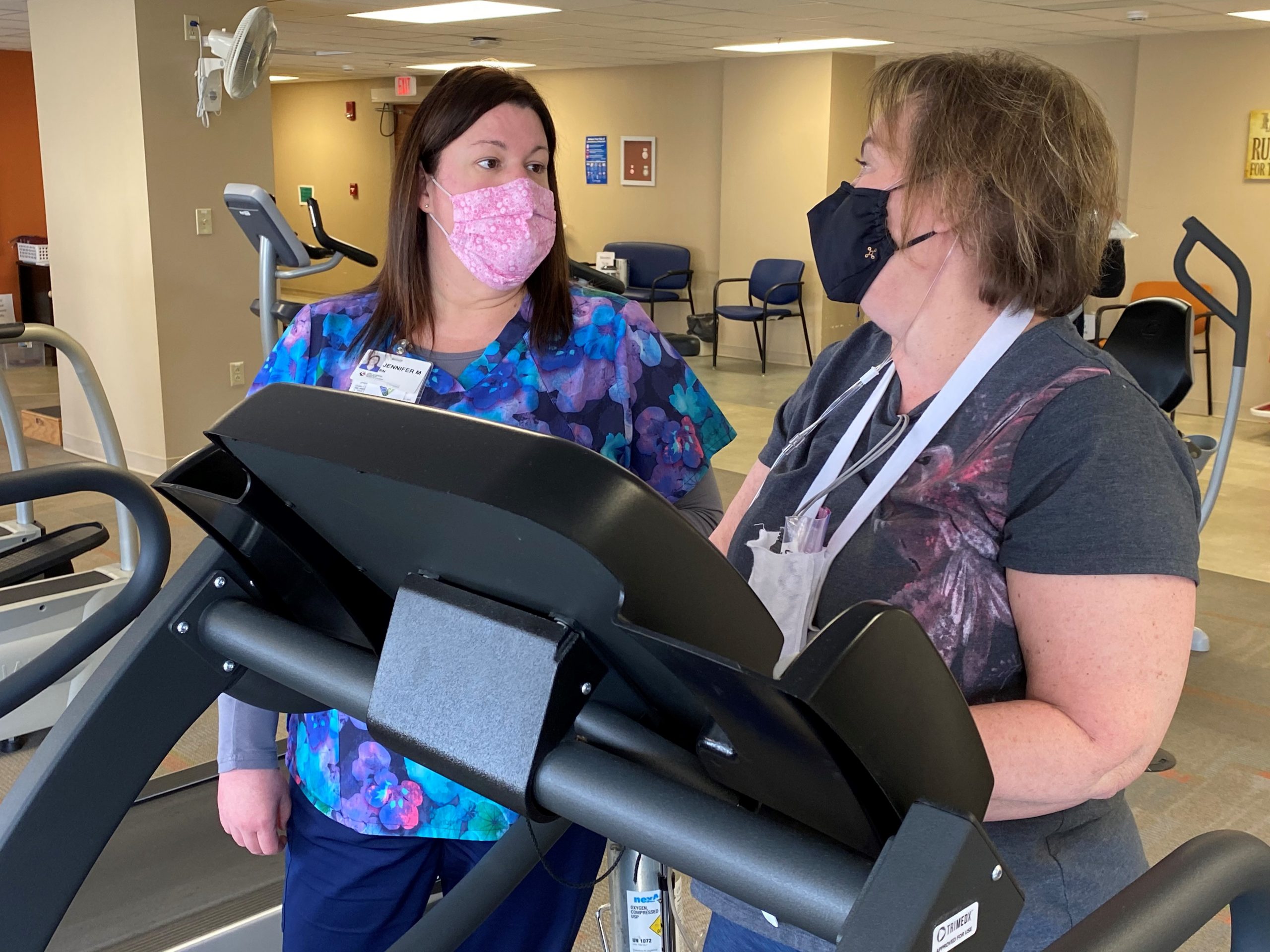 Sherrie Kopinski and one of her caregivers Jennifer Moss, RN