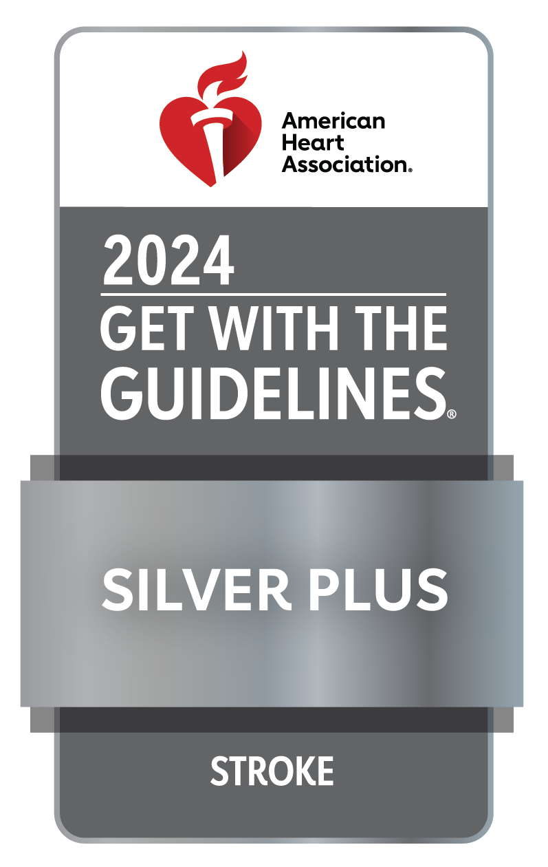 2024 American Heart Association Get With The Guidelines Silver Plus Stroke logo