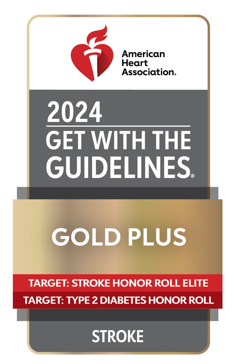 2024 Get With The Guidelines Stroke Gold Plus Elite Target Type 2 Diabetes logo