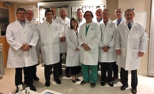 group of doctors smiling at camera