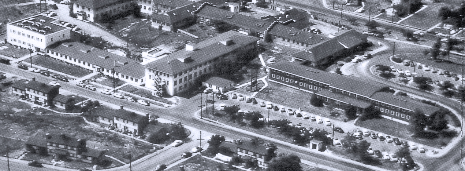 old aerial photo of Methodist Medical Center in 1959