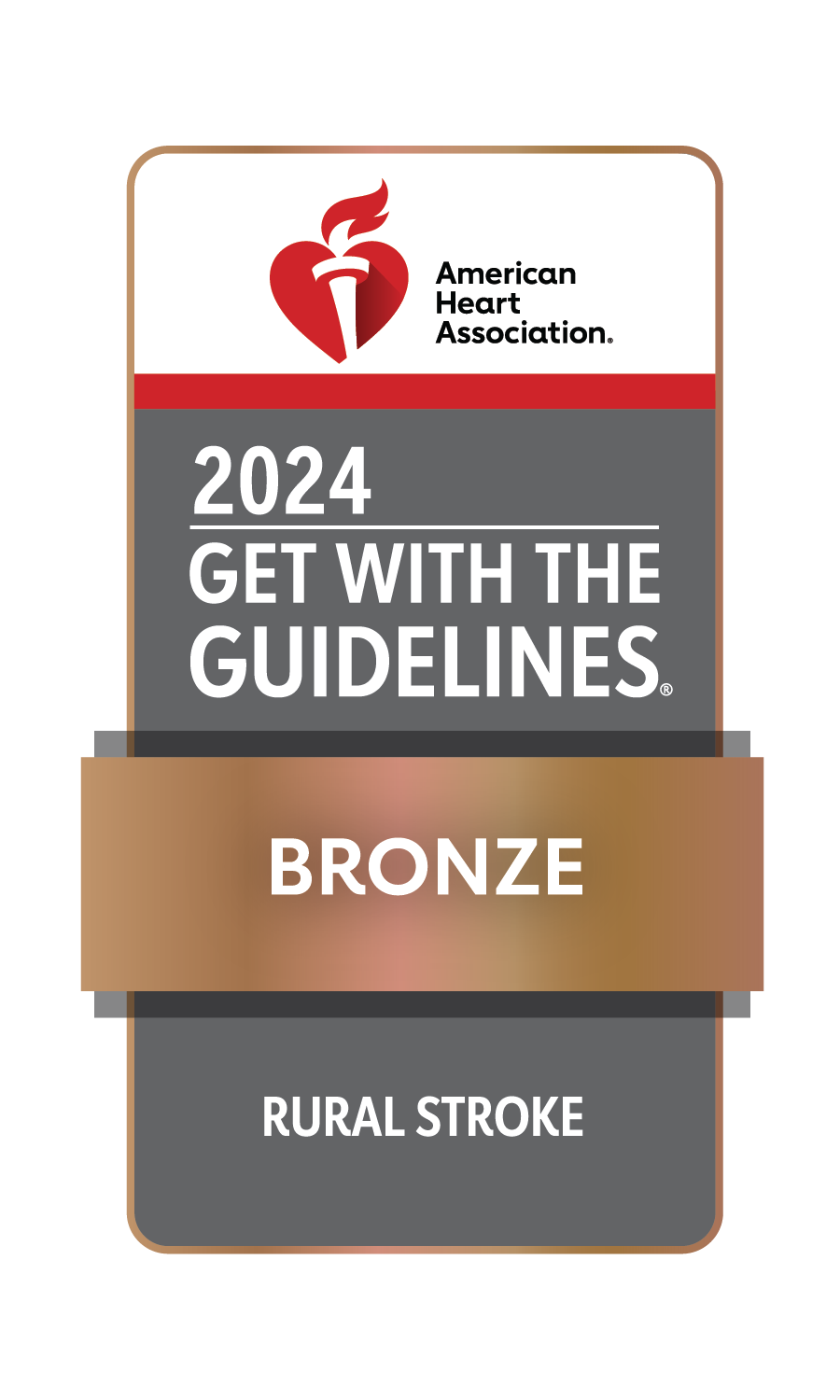 2024 American Heart Association Get With The Guidelines Bronze Rural Stroke Award logo