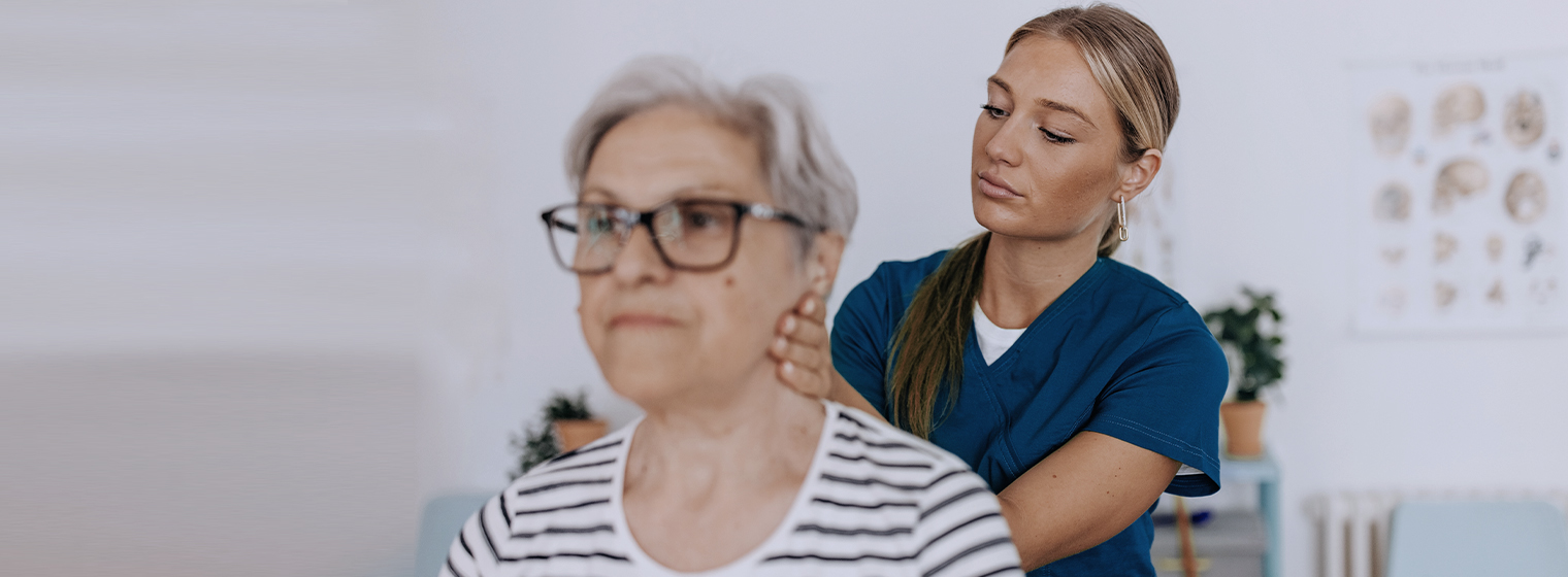 Female patient receives dry needling services from physical therapist at Covenant Health Therapy Center.