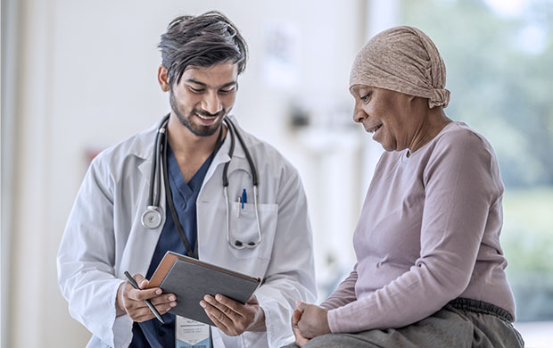 Doctor discussing care with a patient