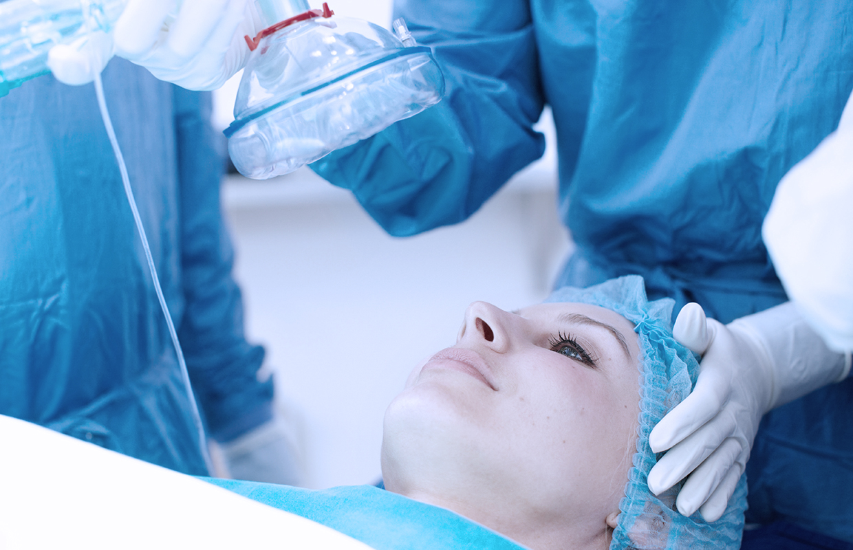 female patient about to receive anesthesia