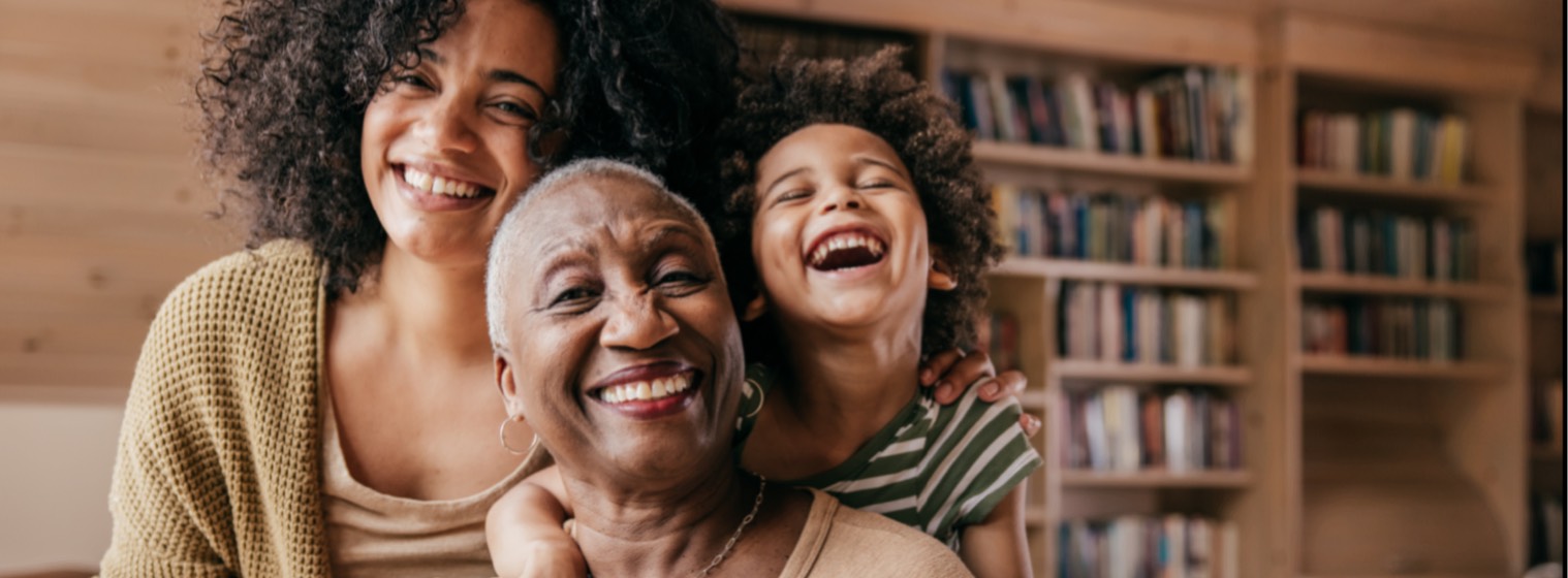 Three generations of women