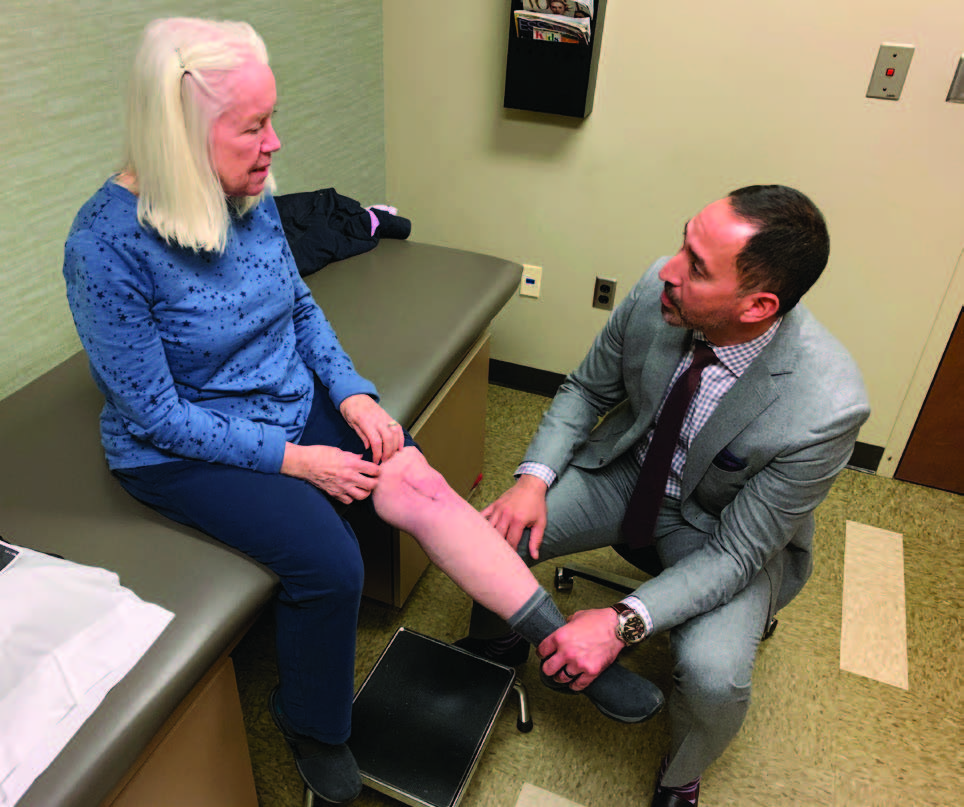 Patient Edye Flora with Dr. Herman Botero