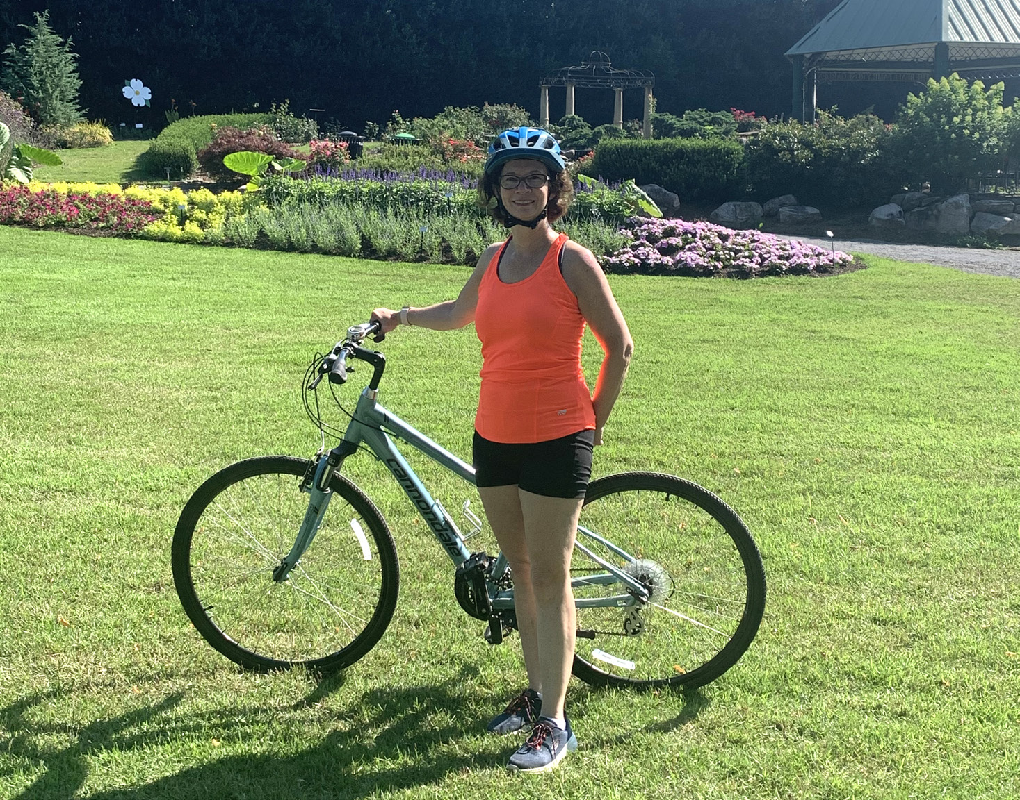 Julia Wood pictured with bike