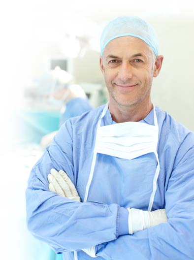stock photo of surgeon in scrubs