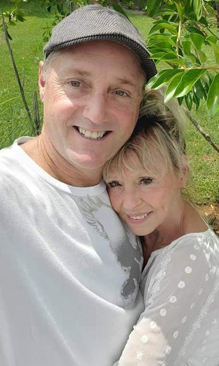 Charlene with her husband.