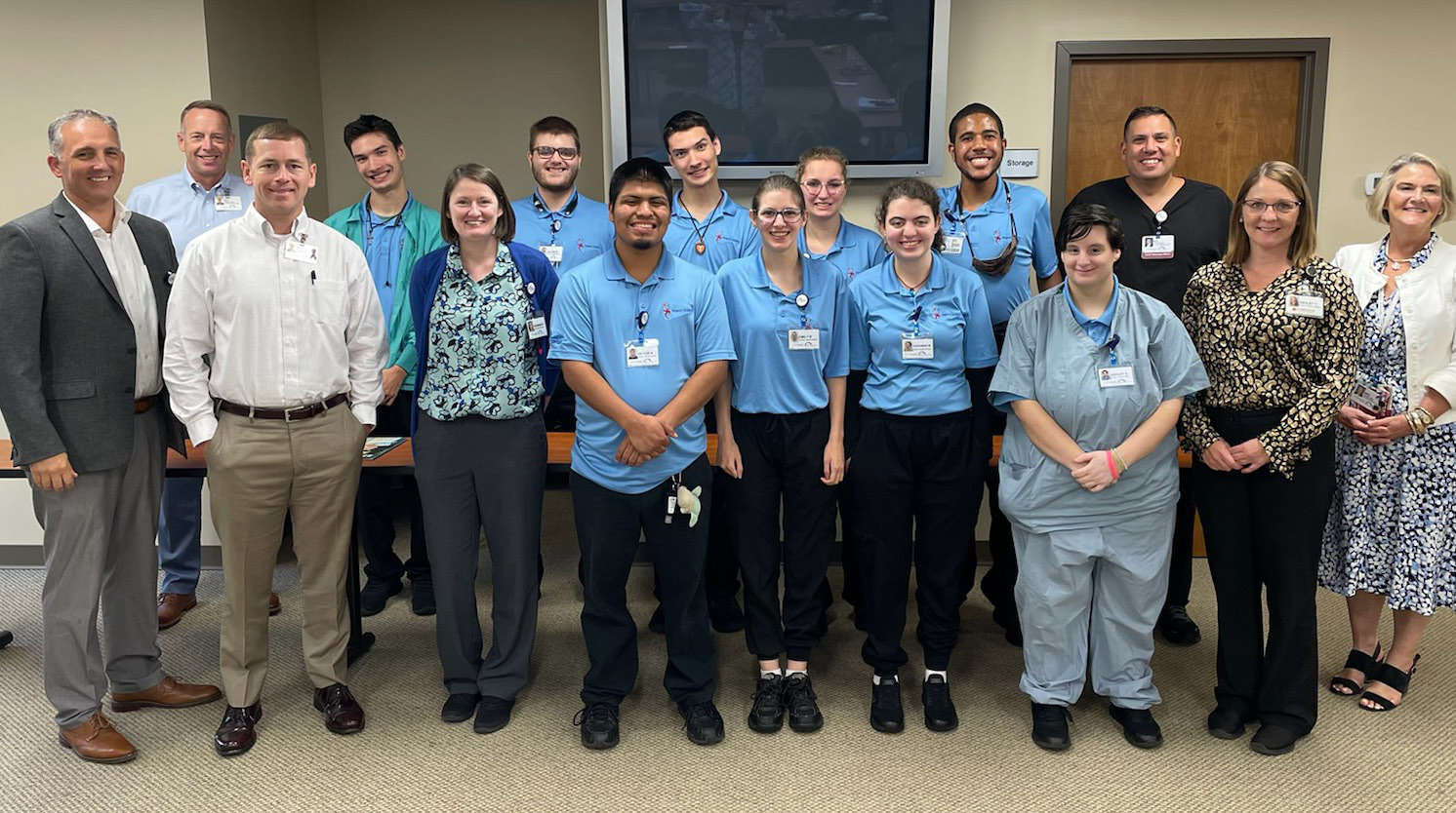 Project SEARCH interns pictured with hospital senior leaders.