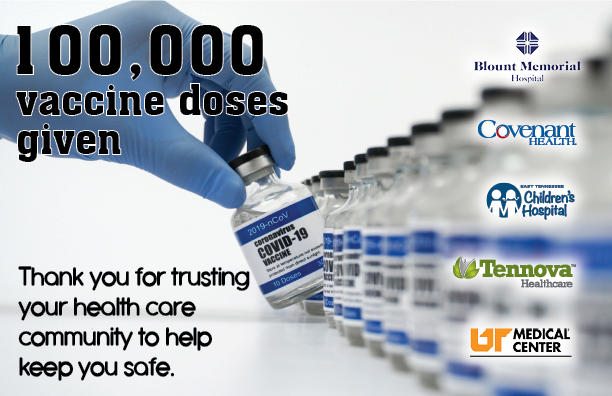 100000-vaccine-doses 100K Vaccines Administered Among Knox Area
