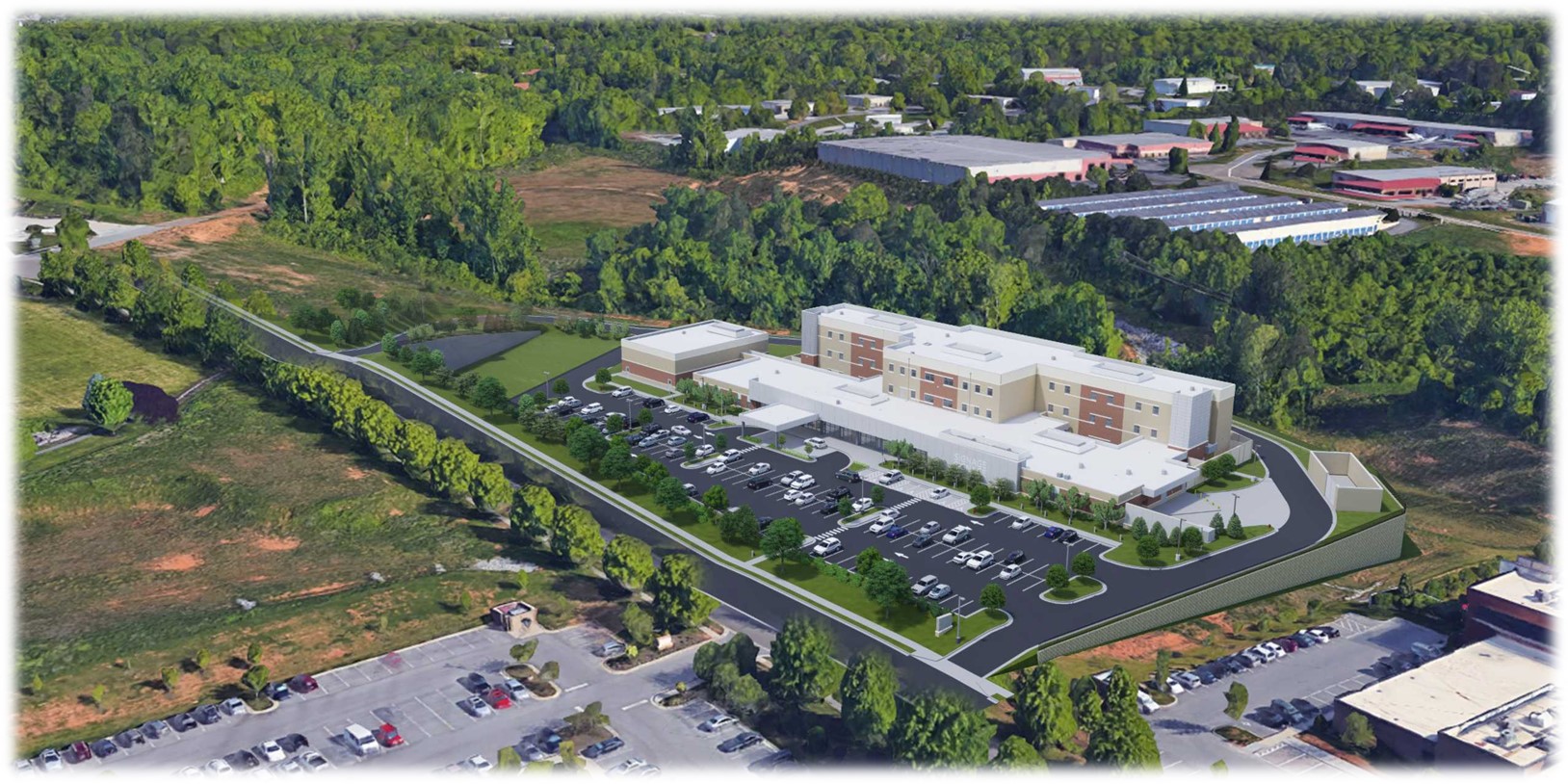 East Tennessee Behavioral Health rendering aerial view