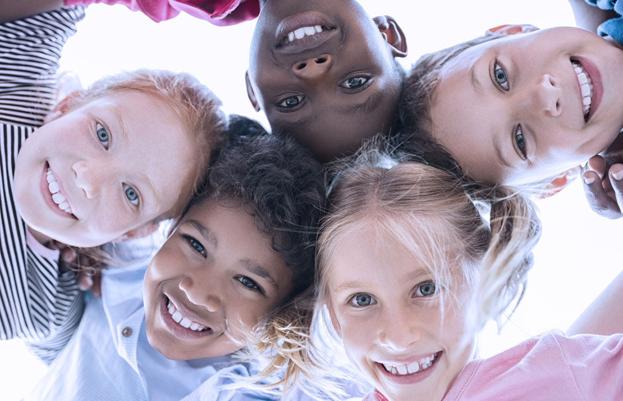 group of kids smiling