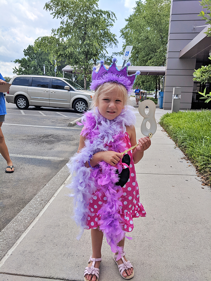 The celebration was a great reason for this young attendee to wear her party best.