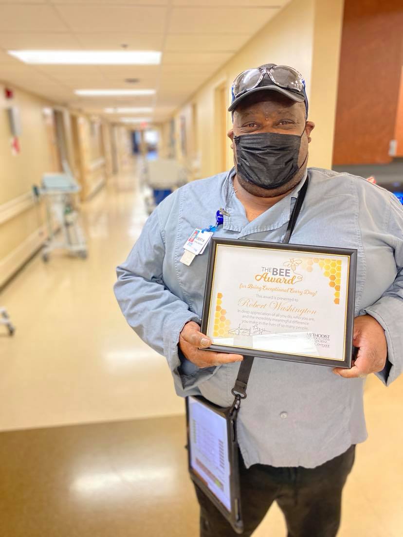 Robert Washington's name is a staple among the countless cards of thanks and positive patient comments we receive every month.  His BEE Award could not be more deserved!