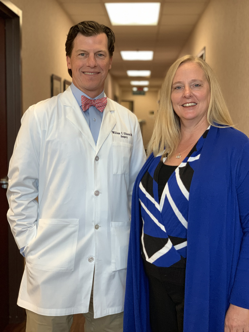 Parkwest surgeon William Gibson with patient Claudia Albright.
