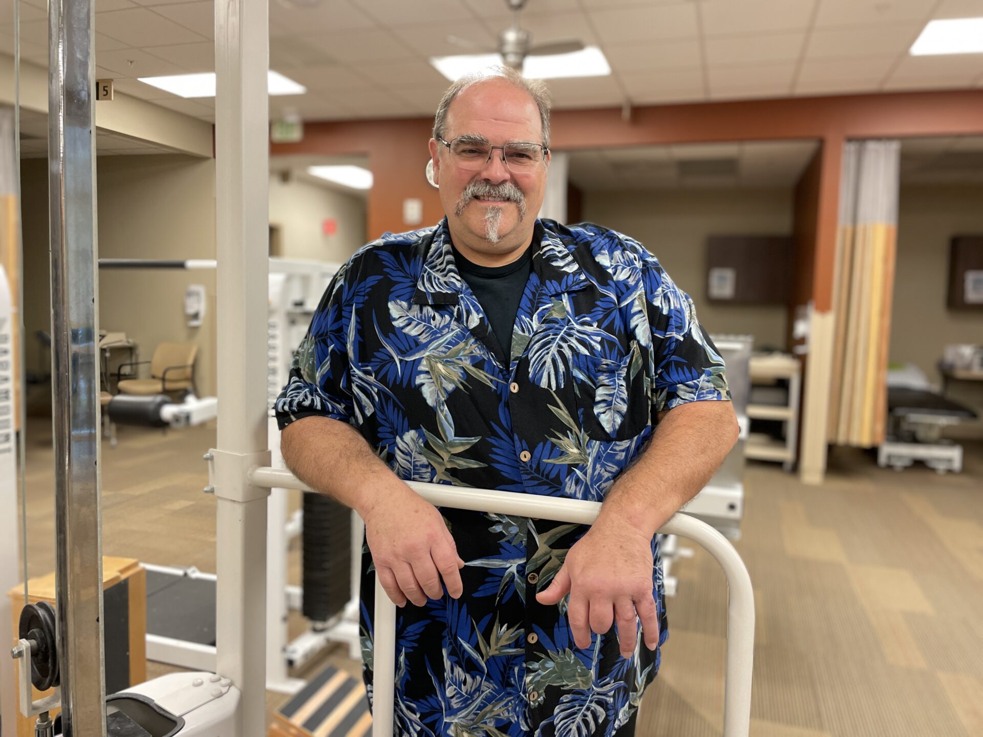 Daryl Burnworth poses at Covenant Health Therapy Center.