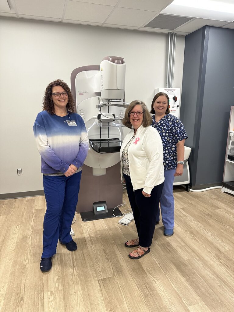 Betsy Elliott with Mammography Techs at Covenant Health South