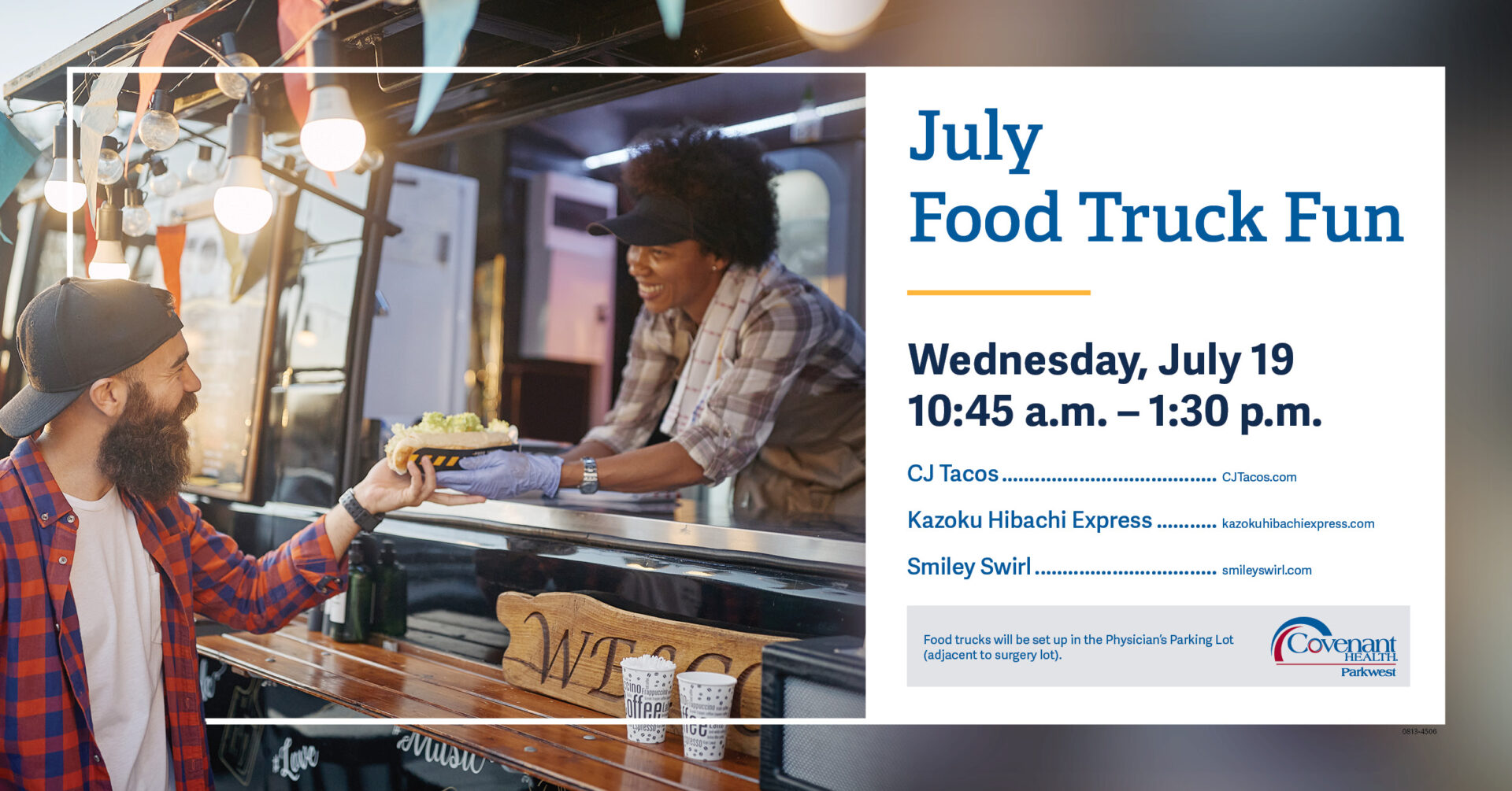 July food truck flier.