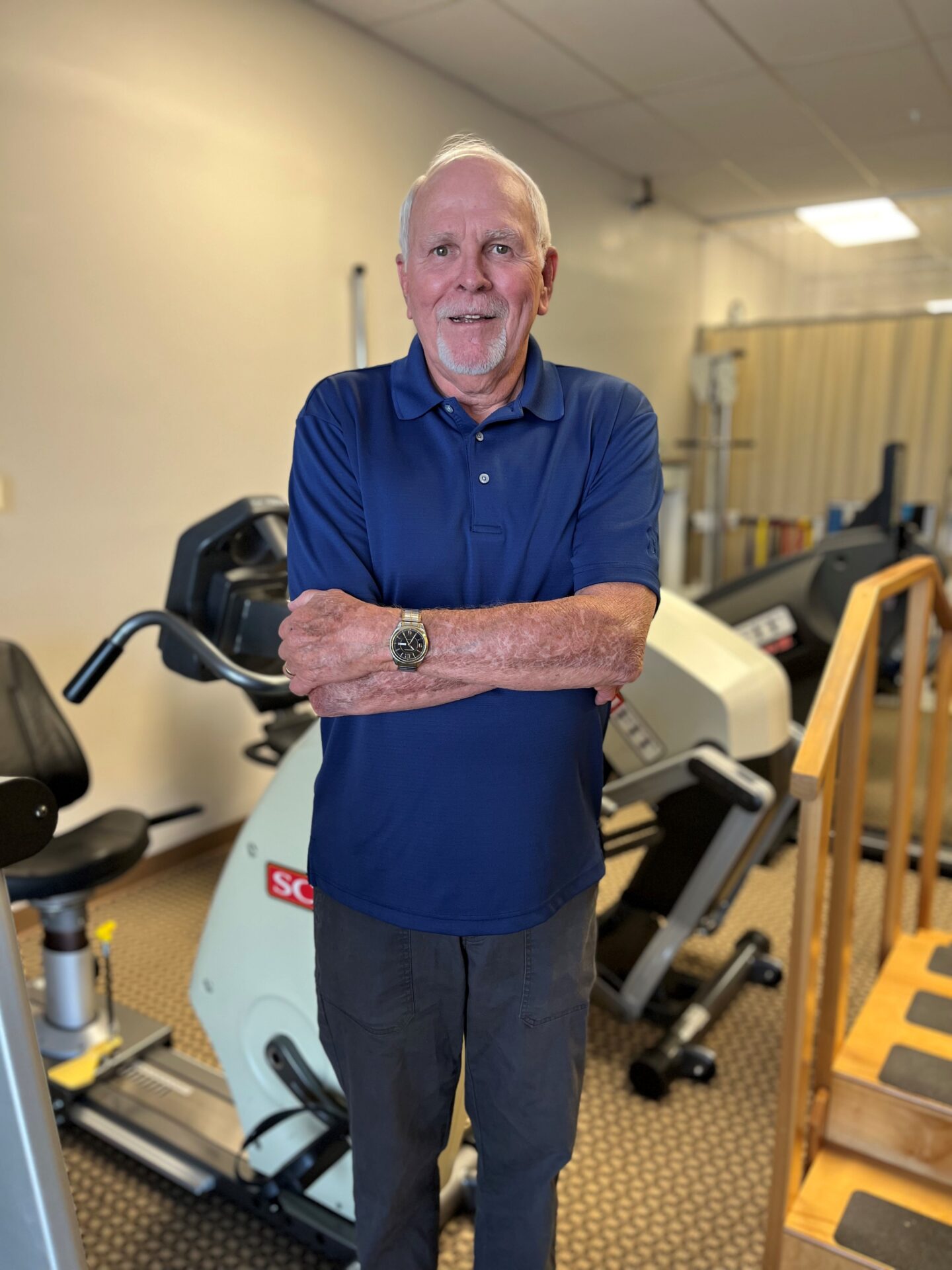 Covenant Health Therapy Patient Bill Page poses for a photo.