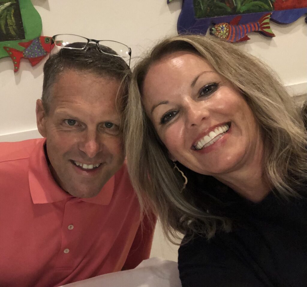 Nick smiles in a selfie with his wife of 30 years, Trina