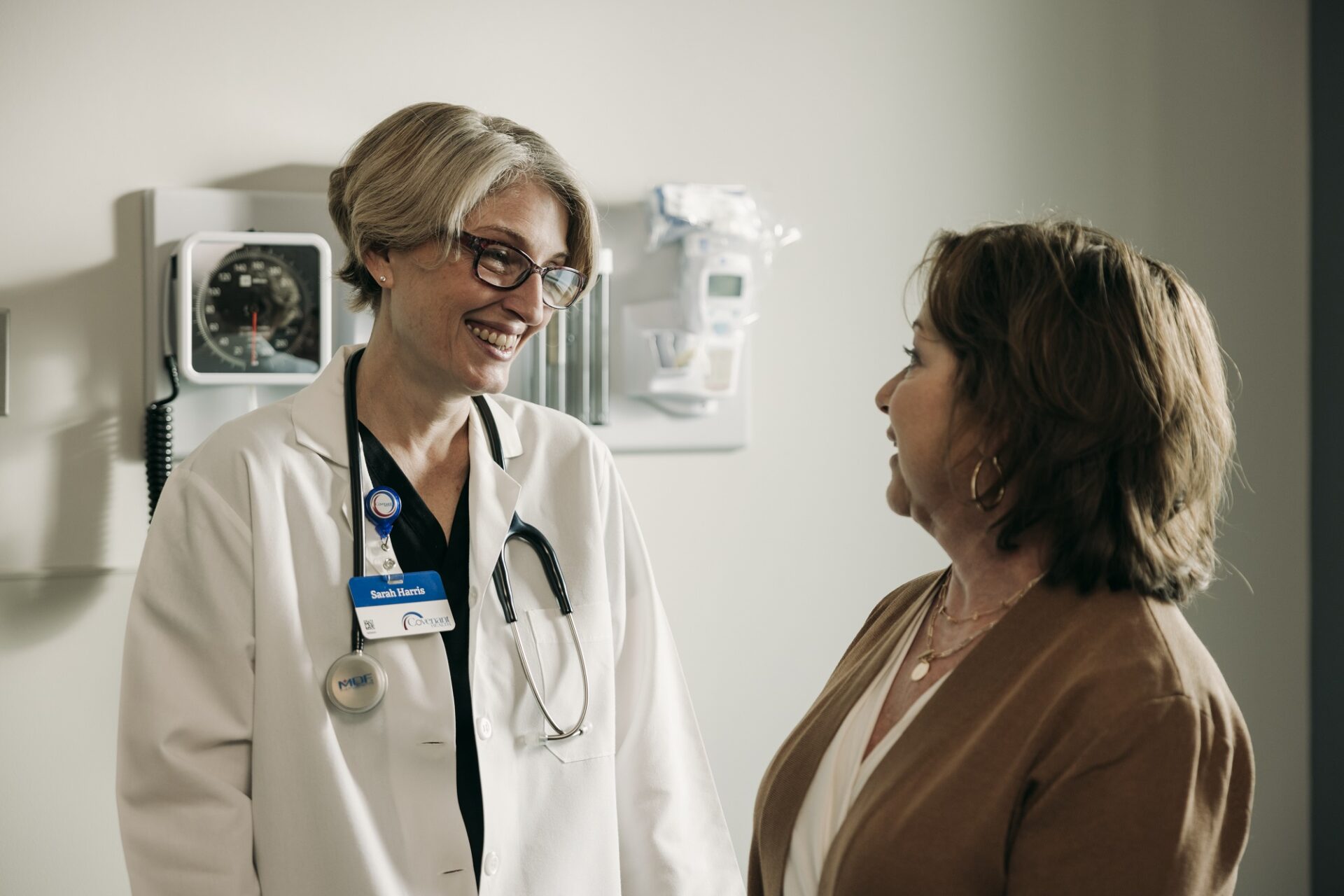 provider and patient at clinic