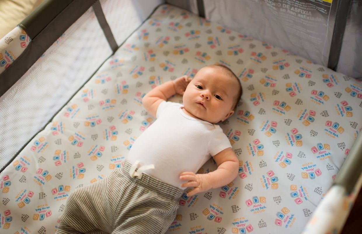 Infant Safe Sleep in clean Crib