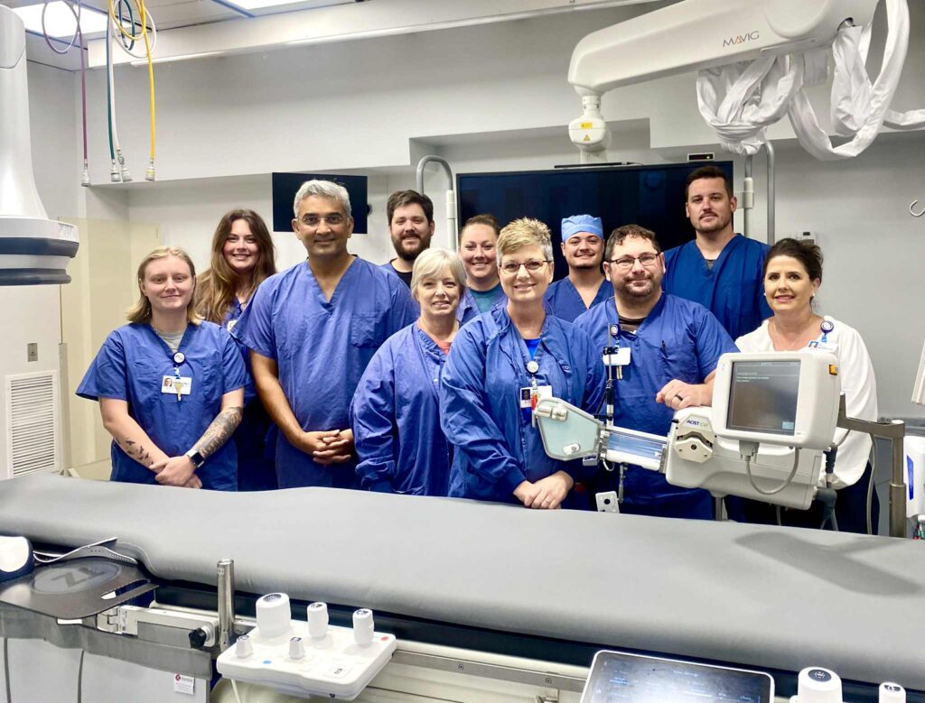 Methodist Medical Center Cath Lab team photo.
