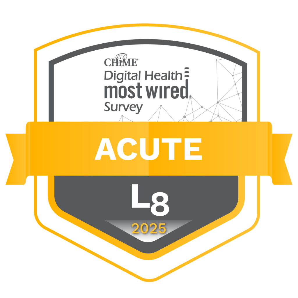 College of Health Information Management Digital Health Most Wired Level 8 Acute logo.